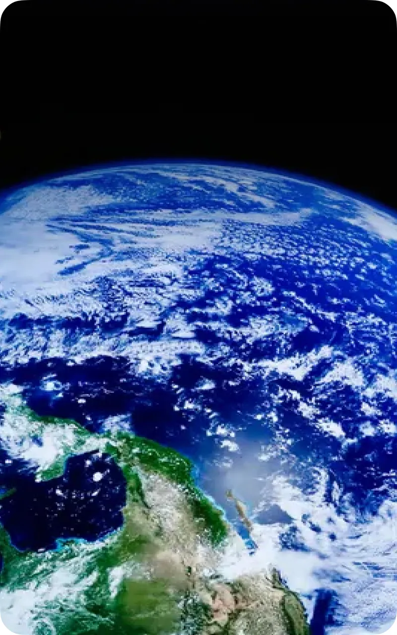 The Earth on a stage screen